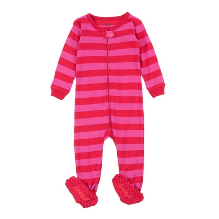

Baby Footed Pink Striped Pajamas