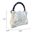 thumbnail image 4 of Bolso Calavera Halloween Esqueleto Impreso en 3D para Mujer (Luminoso) Blanco, 4 of 8