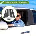 thumbnail image 2 of Moldura de Ventana de Pilar de Puerta Unique Bargains para BMW Serie 7 2002-2008 Patrón de Fibra de Carbono Negro Sticker Antirrayaduras para Cubrir los Postes de Pilar 6 Piezas, 2 of 7