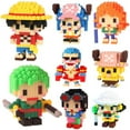 thumbnail image 2 of Anime mini Building Blocks Luffy Joe Ba Sorong Chopper Model 3D DIY assembly Modeling educational figure toy, 2 of 5
