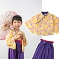thumbnail image 5 of TZEWGL Floral Print Short Sleeve Shorts Kimono Pajamas Robe Clothes Outfit Sets For Girl Home And Outside Wear For Toddlers size, 5 of 5