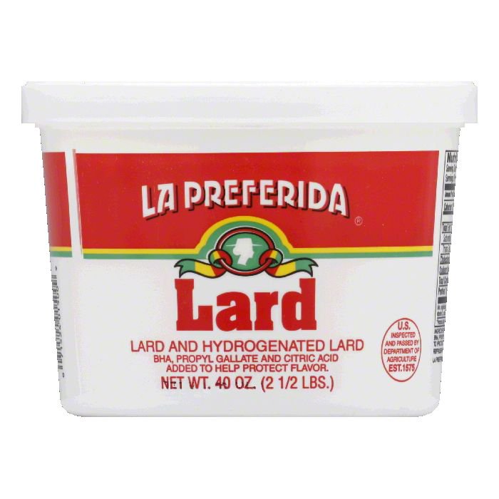 La Preferida Lard, 2.5 LB (Pack of 12)