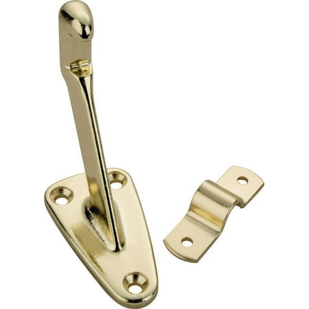 

ProSource Heavy Duty Hand Rail Bracket 2-1/8 In W Die-Cast Zinc Polished Brass