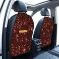 thumbnail image 3 of Naloa Red Glitter Texture 2Pcs Anti-Kick Back Seat Cover Kick Mat, Car Seat Protector with 3 Storage Pockets, 3 of 8