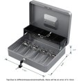 thumbnail image 3 of Locking Cash Box with Lock Money Box with Cash Tray Lock Box with Key Money Saving Organizer .Lx .Wx .H es XL Large, 3 of 6
