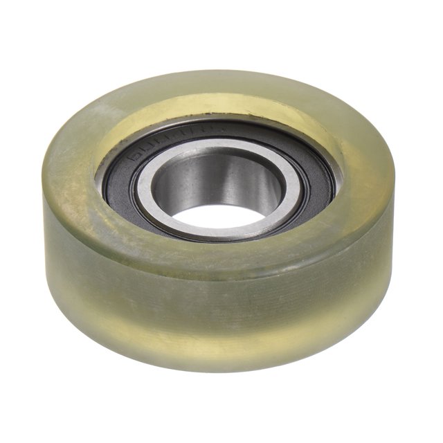 Unique Bargains Roulement à Rouleau à Poulie en PU 20x56x20 mm, Roue de Guidage Revêtue de Polyuréthane pour Industriel, Vert