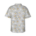 thumbnail image 3 of Uemuo Daisies Flowers Printed Regular Fit Short Sleeve Casual Hawaiian Shirt for Men,Aloha shirt,Tropical shirt,Floral print shirt,Vacation Beach shirt-X-Large, 3 of 9