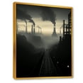 thumbnail image 2 of Designart "Monochrome Factory In Copper Hues" Factories Floater Framed Canvas Prints, 2 of 5