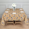 thumbnail image 3 of Orange Cow Heart Pattern Square Tablecloth,Waterproof Square Table Cover,Wipeable Spillproof Washable Table Cover for Home Kitchen Party Decor 42"X42"(107x107cm), 3 of 6