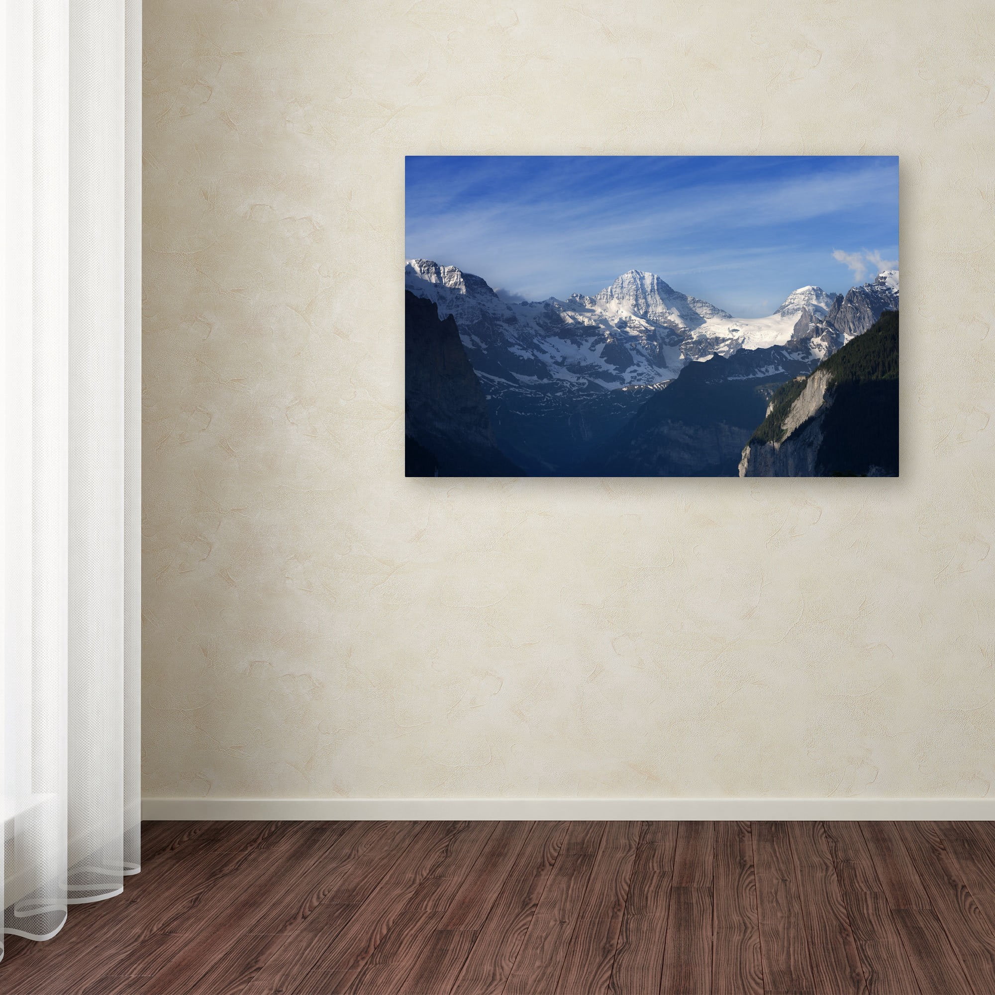 Trademark Fine Art "The Morning Comes Over the Swiss Alps" Canvas Art by Philippe Sainte-Laudy