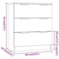 thumbnail image 4 of vidaXL Sideboard High Gloss White 60x30x70 cm Engineered Wood, 4 of 5