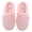 Pink, variant on Womens Mens Indoor Slippers Winter Warm Fuzzy Plush Fur Anti-Slip House Bedroom Slippers (US 9-10, Ivory)