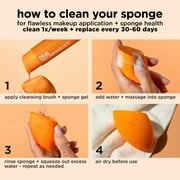 Real Techniques Sunrise To Sunset Miracle Complexion Sponge, Makeup Sponge For Foundation, 1 Count