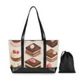 thumbnail image 7 of FORMRS Laptop Tote Bag for Women with 15.6" Computer Compartments Handbag, Cute Chocolate Cakes, 7 of 7