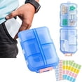 thumbnail image 1 of Med Wallet Pills with Labels, Medwallet Pill Case, Med Wallet Pill Case, Portable Daily Pill Case, Medicine Wallet A, 1 of 5