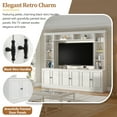 thumbnail image 6 of Harper & Bright Designs Wall Unit Entertainment Center with Bookshelf for 70" TV, Media Console Table withBridge, TV Stand with Adjustable Shelf, White, 6 of 12