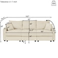 thumbnail image 2 of LUCKHAO Module Corduroy Sofa with Ottomans ,Modern 2/3/4/5/6/7Seat Sofa with Storage Deep Seat Sofa with Cup Holders & Phone Holder Charging Ports , Beige/Grey Corduroy Couch for Living Room ﻿, 2 of 9
