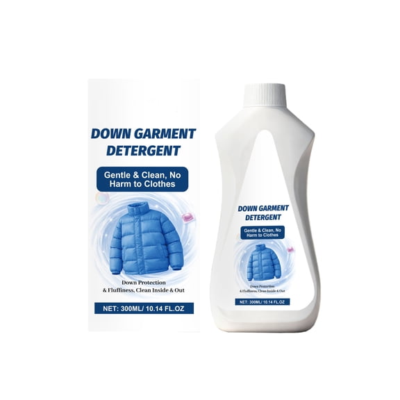 Down Garment Detergent 10 FL OZ, Gentle Fabric Cleaner Stain Remover for Machine & Hand Wash, Restores Down Jacket Loft & Freshness