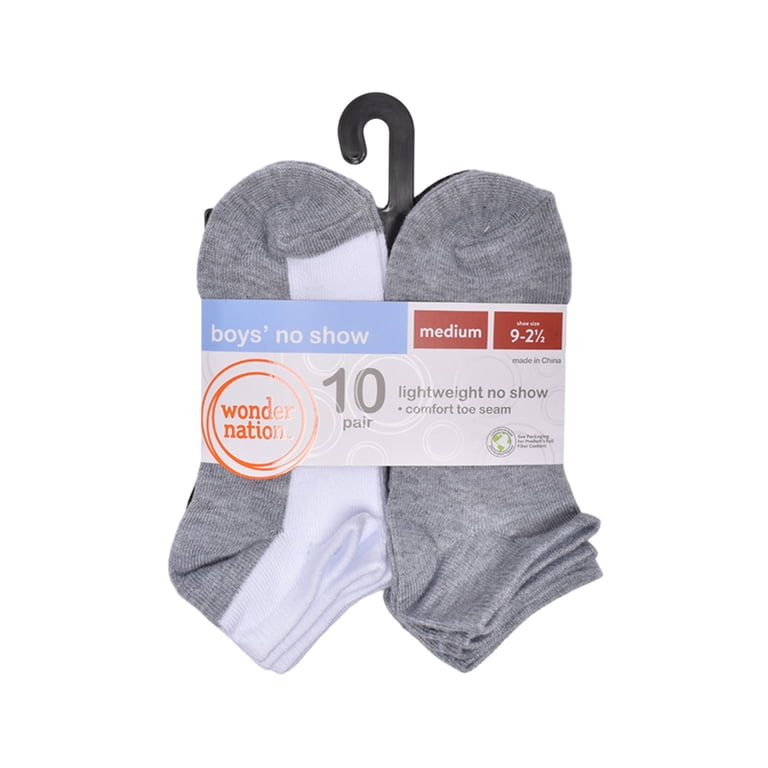 Wonder Nation Boys' No Show Socks, 10-Pack photo 2