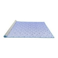 thumbnail image 2 of Ahgly Company Machine Washable Indoor Square Solid Blue Modern Area Rugs, 3' Square, 2 of 4