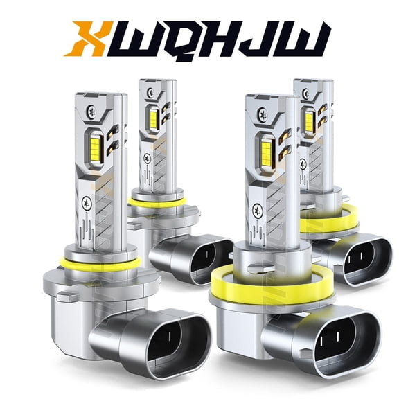 4X Cars & 9005 H11 Combo LED Headlight 6500K High Low Beam Bulbs Super White