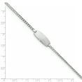 thumbnail image 2 of 14k White Gold Oval Curb Name Bar Identification Id Bracelet, 2 of 6