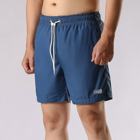 EGNMCR Mens Shorts Men's Overalls Shorts Beachwear Summer Thin Swimming Trunks Casual Fit Four Point Sports Shorts Pants Mens Swim Trunks