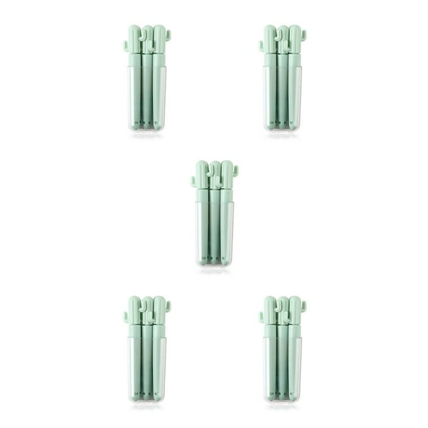 Matsuzay Clips de sellado de plástico de 5 piezas, selladores herméticos de mantenimiento fresco, Mini abrazaderas para bolsas de pan, despensa para el Verde 5piezas Matsuzay CBP193646