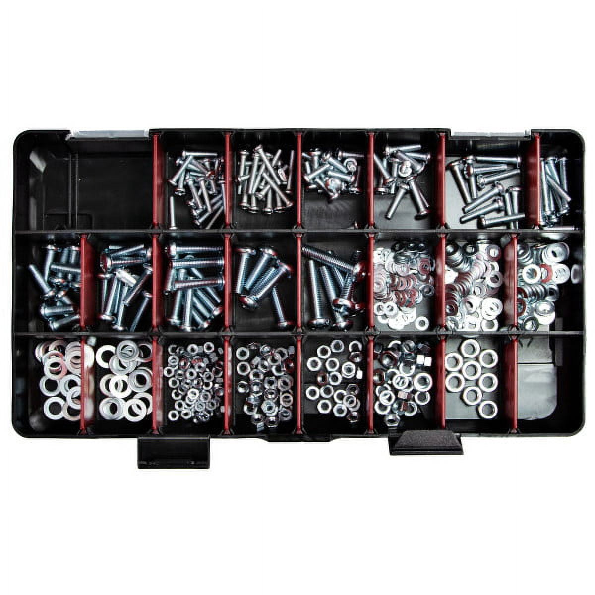 Bulldog Hardware 1,300-Piece Steel Fastener Kit with Organizer Case