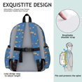 thumbnail image 5 of Excavator and Crane Blue Pattern Cute School Backpack with Padded Back and Adjustable Shoulder Straps 13.4"x11"x4.7", 5 of 5