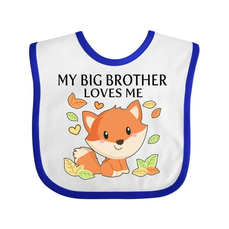

Inktastic My Big Brother Loves Me- Little Fox Gift Baby Boy or Baby Girl Bib