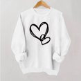 thumbnail image 2 of Aoiroe Y2k Outfits For Women Womens Fashion Heart Sweater Sweatshirt For Women Trendy Crew Neck Sweatshirts Women Valentines Day Sweaters For Women Women Winter Tops Womens Warm Tops White M, 2 of 9
