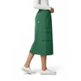 thumbnail image 4 of Medichic Women's Cargo 5-Pocket Scrub Skirt – 34" Length, Knit Waist, Flex Fabric, Black XS, 4 of 4