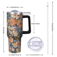 thumbnail image 2 of OBREWU Pioneer Flower Tumbler with Handle and Lid,40oz Pioneer Flower Double Wall Vacuum Insulated Tumbler,Pioneer Flower Cups Gift for Women and Men, 2 of 7