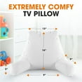 thumbnail image 3 of Cheer Collection Kids Size Reading and Gaming Pillow with Armrest - Plush Fiber Filled Backrest Pillow, 3 of 5