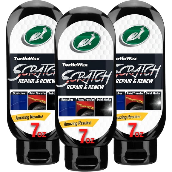 Turtle Wax Car Paint Scratch Repair & Renew 7 oz, 3 Pack