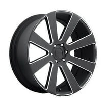 DUB 1PC Aluminum Rim S187 8-BALL 24X10in Matte Black Milled Finish, S187240089 30