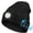 Black, variant on Unisex Bluetooth Beanie Hat with Light,USB Rechargeable 6 LED Headlamp Winter Hat with Headphones and Built-in Speaker Mic for Men Women Running Camping Fishing (Black)