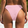 thumbnail image 4 of Godom Women's Bikini Swim Bottom Briefs Ribbed High Cut Mid Waist Cheeky Bathing Suit Bottom S-L, 4 of 6