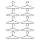 thumbnail image 1 of Lot de 10 cintres miniatures en métal pour vêtements de poupée, accessoires de décoration pour placard, dessin animé, noir, 65 mm, 1 of 4