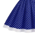 thumbnail image 5 of YDFCWXW Vintage Dresses for Girls Kids Lapel Collar Polka Dot Dress Swing Dress (Dark Blue, 9-10 Years), 5 of 5