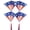 Stars & Stripes Tri-Kite, variant on In the Breeze 3371 — Pacific Tri-Kite — Large Colorblock Cellular Single-Line Kite with Color-Coordinated Streamer Tails; Kite Line Included