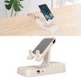 thumbnail image 4 of Phone Stand Speaker, HD Stereo Distortion Free Prevent Slip Stable Universal Scratch Proof Cellphone Holder Wireless Speaker Built In Mic  For Gamepad White, 4 of 8