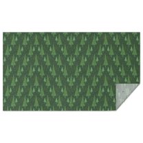 Green Christmas Tree Pattern Rectangle Tablecloth 60"x102",Waterproof Polyester Rectangle Table Cloth, Wipeable Spillproof Polyester Tablecloth for Dining, Camping, Indoor and Outdoor