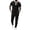Black, variant on Men's Casual 2 Piece Outfit Set Block Quarter Zip Up Shirt & Drawstring Jogger Pants Sport Summer Workout Sets for Running Jogging Green S