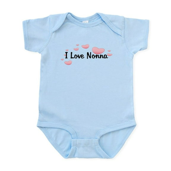 CafePress - Love Nonna Pink Hearts Baby/Toddler Bodysuits - Baby Light Bodysuit, Size Newborn - 24 Months