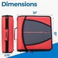 thumbnail image 6 of Case-it The Mighty Zip Tab Zipper Binder - 3 Inch O-Rings - 5 Color Tab Expanding File Folder - Multiple Pockets - 600 Sheet Capacity - Comes with Shoulder Strap - Coral D-146, 6 of 7