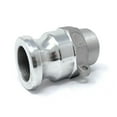 thumbnail image 4 of Gloxco Aluminum Type F Cam and Groove Fitting, 1/2″ Male Camlock Adapter x 1/2″ Male NPT (CAM-05-F-AL), 4 of 7