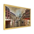 thumbnail image 2 of Designart 'Quiet Rainy Street In Gray Eiffel Tower Paris' Traditional Framed Art Print, 2 of 4