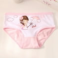 thumbnail image 5 of LYMAYTER Little Girls Panties Underwear Kids Cotton Breathable Four Corners Shorts for 2-12 T Toddler Printing Soft Triangle Boxer Briefs 4 PCS, 5 of 9